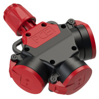Тройник из твердой резины 16A/250V/2P+E/IP44 производитель PCE 253622-s