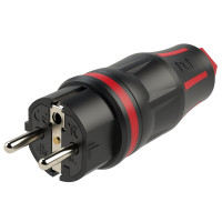 Вилка кабельна 16A/250V/2P+E/IP54 виробник PCE 05721-sr
