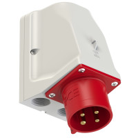Вилка настінна 32A/400V/3P+E/IP44 спец. корпус для дод. підкл. виробник PCE 9524-6