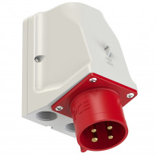Вилка настінна 32A/400V/3P+E/IP44 спец. корпус для дод. підкл. виробник PCE 9524-6