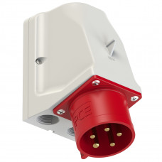 Вилка настінна 16A/400V/3P+N+E/IP44 спец. корпус для дод. підкл. виробник PCE 9525-6
