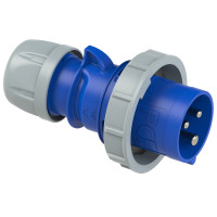Вилка кабельна 32А/230V/1P+N+E/IP67 виробник PCE 0232-6v