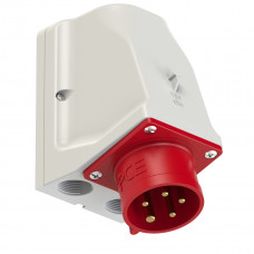 Вилка настінна 16A/400V/3P+N+E/IP44 спец. корпус для дод. підкл. виробник PCE 9515-6