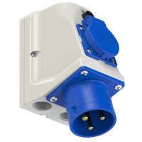 Вилка настінна комбінована 32А/230V/1P+N+E/IP44+1 GS виробник PCE 95223-6