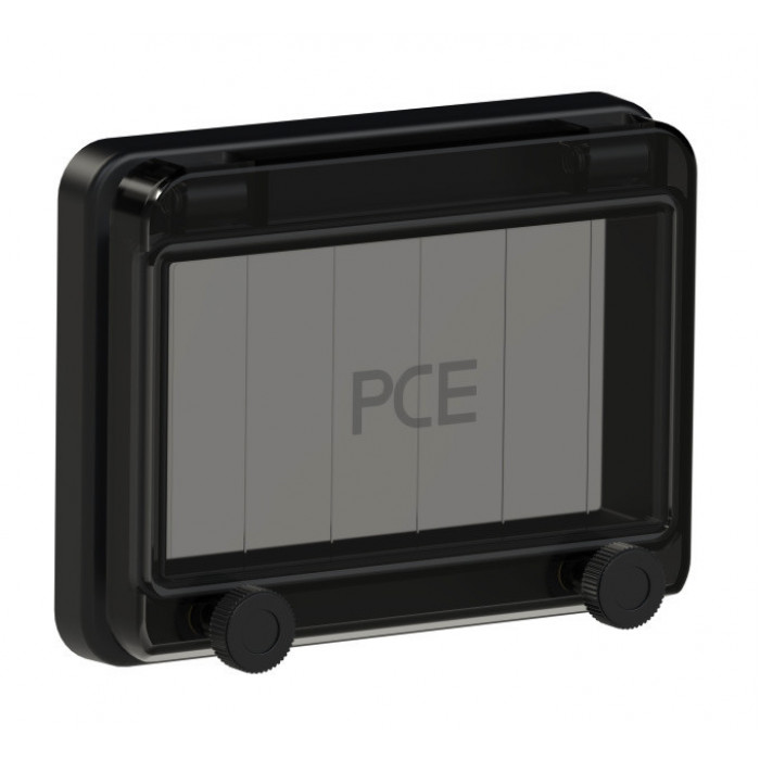 Захисне вікно на 6 модулів IP67, чорне виробник PCE 900606s-p